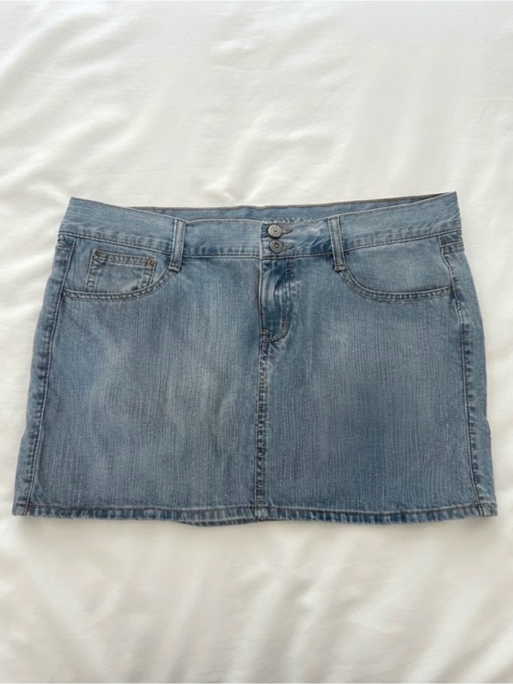 Old Navy Light Wash Denim Mini Skirt